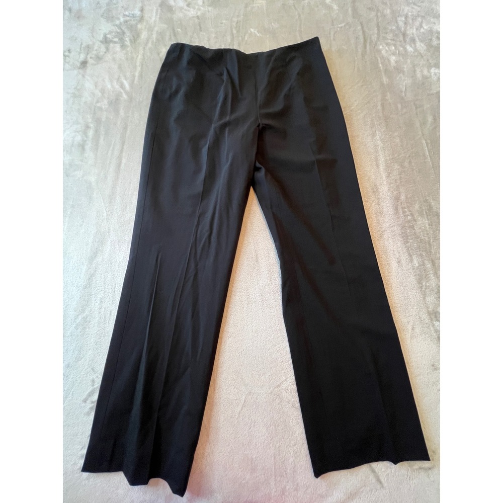 Carlisle Dress Pants Women 12 Black Wool Blend Side Zip Trousers